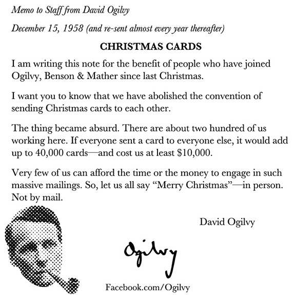 Ogilvy on Christmas Cards