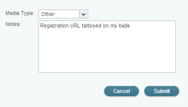 Registration URL on my balls