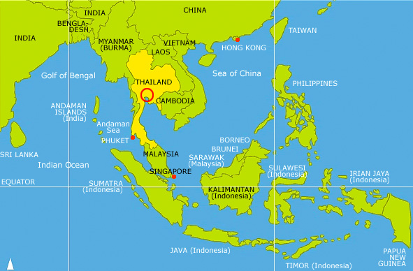 Bangkok on map